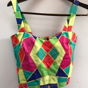Funky cropped tank top